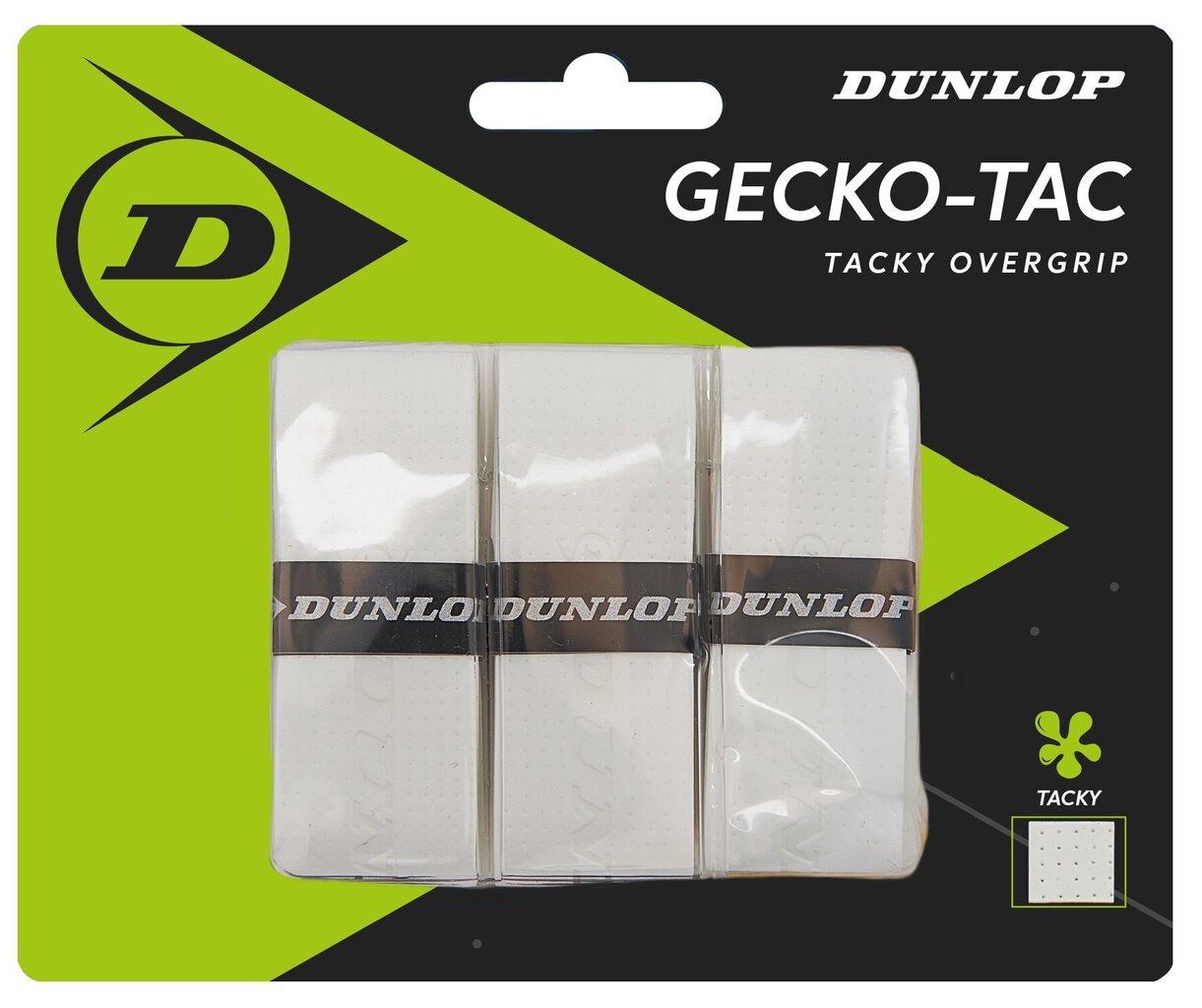 Overgrip Dunlop GECKO-TAC 3 kpl. hinta ja tiedot | Tennisvälineet | hobbyhall.fi