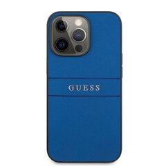 GUHCP13LPSASBBL Guess PU Leather Saffiano Case for iPhone 13 Pro Blue hinta ja tiedot | Puhelimen kuoret ja kotelot | hobbyhall.fi