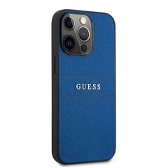 GUHCP13LPSASBBL Guess PU Leather Saffiano Case for iPhone 13 Pro Blue hinta ja tiedot | Puhelimen kuoret ja kotelot | hobbyhall.fi