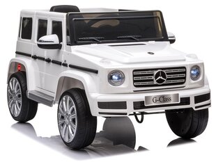 Sähköauto lapsille Mercedes G500 valkoinen hinta ja tiedot | Lasten sähköautot | hobbyhall.fi