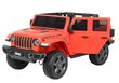 Lasten sähköauto Jeep Rubicon 6768R, punainen hinta ja tiedot | Lasten sähköautot | hobbyhall.fi