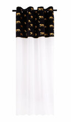 Majestic Chic Light -verho, 140 x 270 cm, valkoinen / musta / kultainen hinta ja tiedot | Verhot | hobbyhall.fi