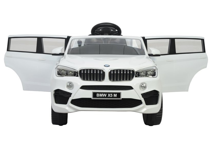 Lasten sähköauto BMW X5 M, valkoinen hinta ja tiedot | Lasten sähköautot | hobbyhall.fi