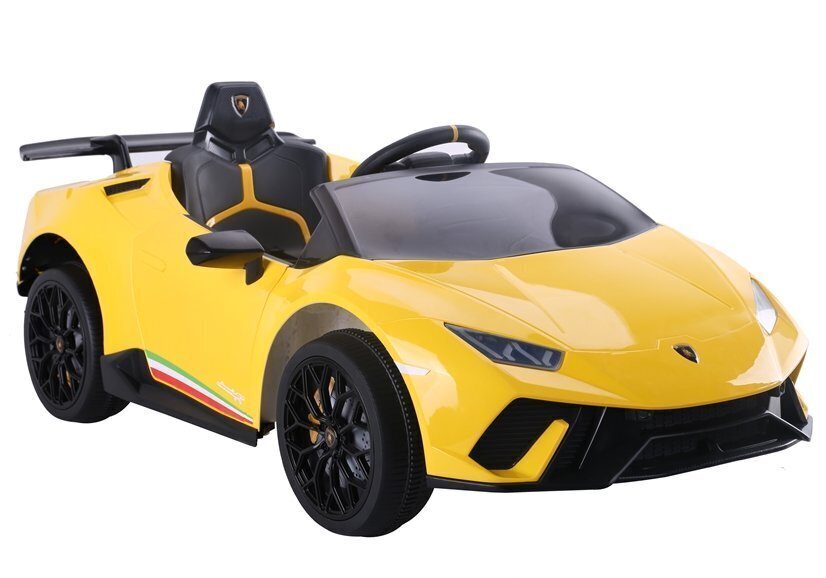 Lasten sähköauto Lamborghini Huracan, keltainen hinta ja tiedot | Lasten sähköautot | hobbyhall.fi