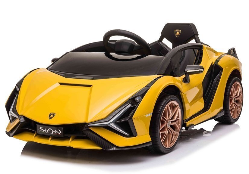 Sähköauto lapsille Lamborghini Sian, keltainen hinta ja tiedot | Lasten sähköautot | hobbyhall.fi