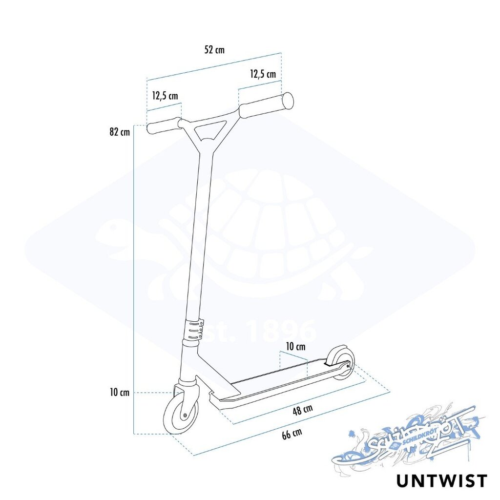 Potkulauta Untwist Ocean, musta/vihreä hinta ja tiedot | Potkulaudat | hobbyhall.fi