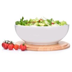 Salaattikulho kannellinen Duka Warewood 30 x 10 cm, valkoinen, posliini hinta ja tiedot | Astiat | hobbyhall.fi