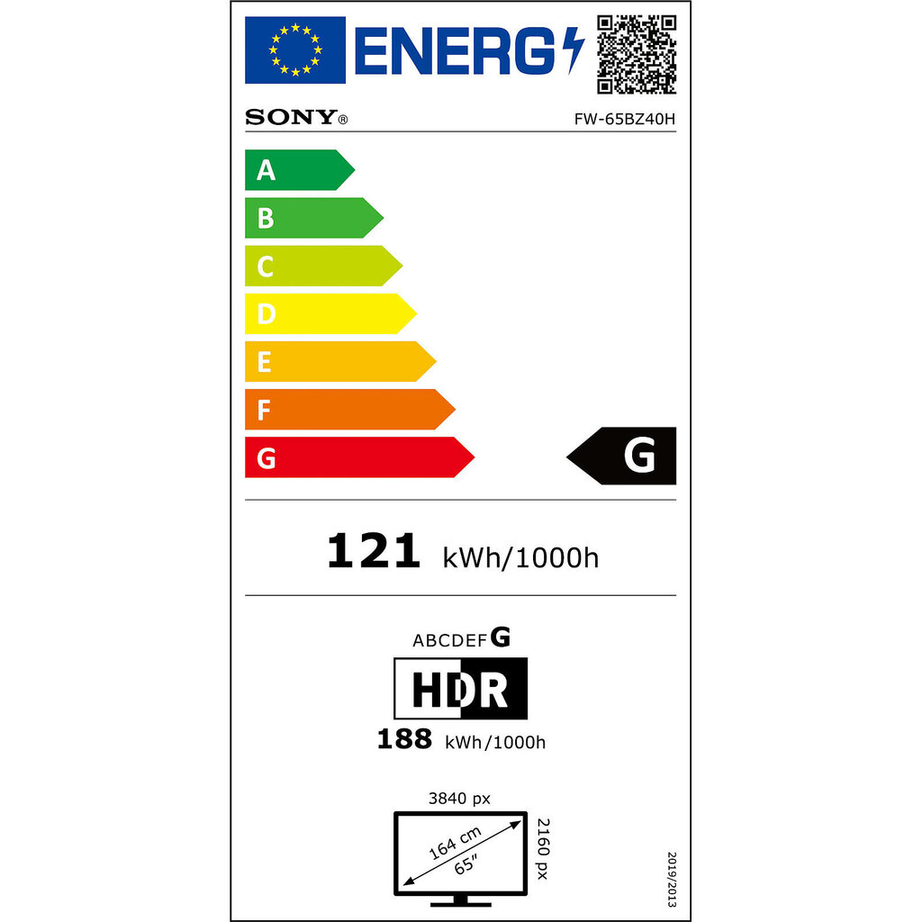 Sony FW-65BZ40H/1 hinta ja tiedot | Televisiot | hobbyhall.fi