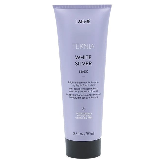 Hiusnaamio keltaisia ​​sävyjä neutraloiva Lakme Teknia White Silver Mask, 250ml hinta ja tiedot | Hoitoaineet | hobbyhall.fi