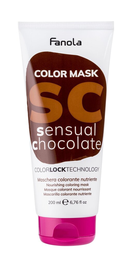 Sävyttävä hiusnaamio Fanola color Mask Sensual Chocolate, 200ml hinta ja tiedot | Hiusvärit | hobbyhall.fi