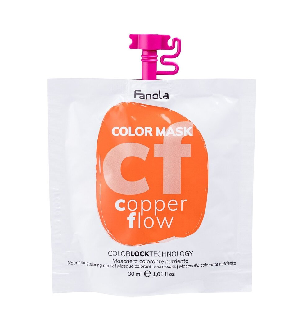 Sävyttävä hiusnaamio Fanola color Mask Copper Flow, 30ml hinta ja tiedot | Hiusvärit | hobbyhall.fi