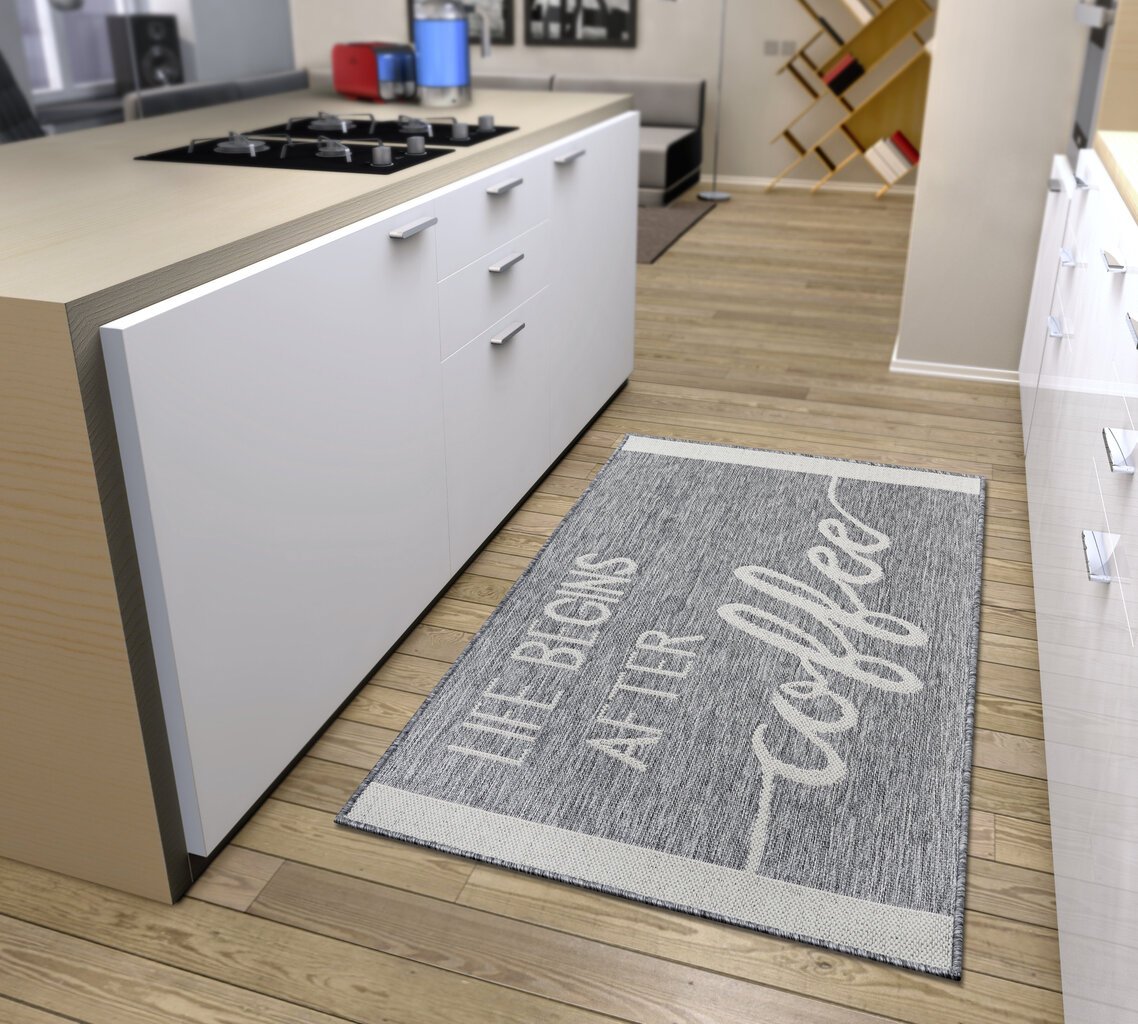 Hanse Home matto Life Begins After Coffee 92x150 cm hinta ja tiedot | Isot matot | hobbyhall.fi