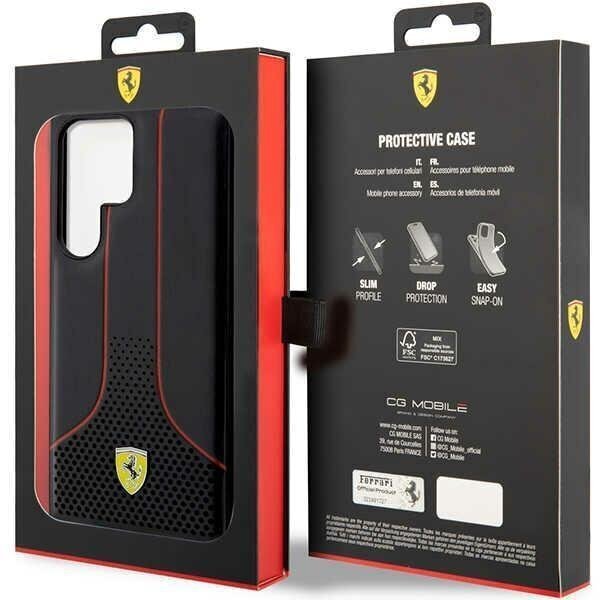 Ferrari FEHCS23LPCSK Galaxy S23 Ultra S918:lle, musta hinta ja tiedot | Puhelimen kuoret ja kotelot | hobbyhall.fi