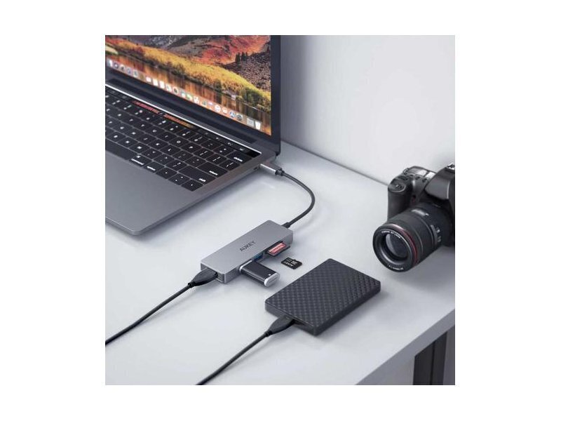 Sovitin Aukey CB-A29, USB-C / HDMI hinta ja tiedot | Adapterit | hobbyhall.fi