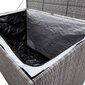 vidaXL Ulkosäilytyslaatikko harmaa 150x100x100 cm polyrottinki hinta ja tiedot | Kompostorit ja jäteastiat | hobbyhall.fi