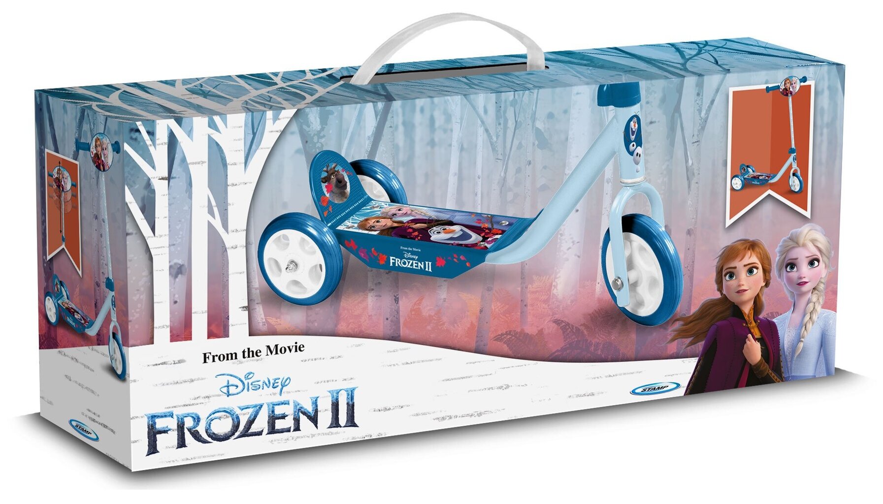 Disney Frozen, Lasten Potkulauta 3-pyöräinen, sininen hinta ja tiedot | Potkulaudat | hobbyhall.fi