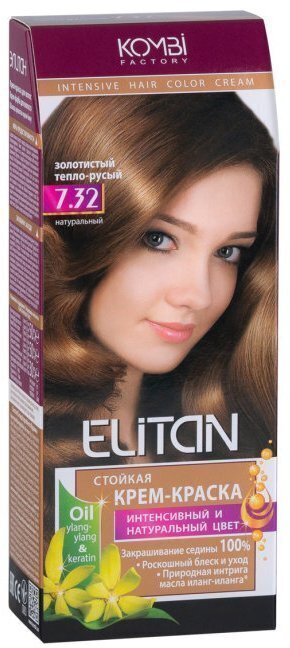 Hiusväri Elitan Intensive 7.32 Golden Warm Blonde hinta ja tiedot | Hiusvärit | hobbyhall.fi