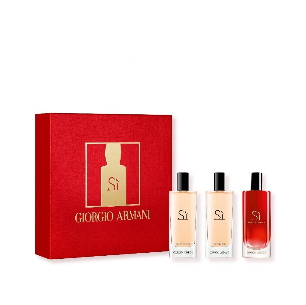 Setti Giorgio Armani Si Passione EDP 15 ml + Si EDP 2x15 ml hinta ja tiedot | Naisten hajuvedet | hobbyhall.fi