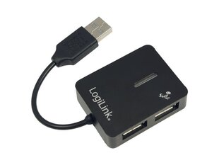 LogiLink HUB USB 2.0 4 portilla Smile - musta UA0139 hinta ja tiedot | Adapterit | hobbyhall.fi