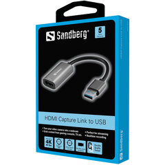 Sandberg 134-19 HDMI-USB hinta ja tiedot | Adapterit | hobbyhall.fi
