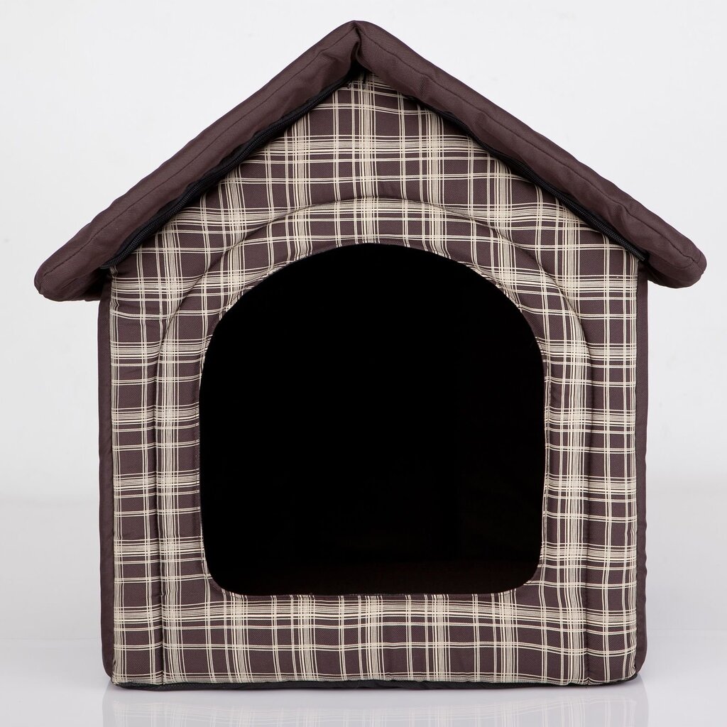 Talo-pesä Hobbydog R3 ruudullinen, 52x46x53 cm, ruskea hinta ja tiedot | Pedit ja pesät | hobbyhall.fi