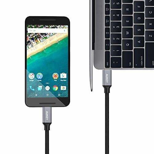 Aukey CB-CD6, USB C, 2m. hinta ja tiedot | Kaapelit ja adapterit | hobbyhall.fi