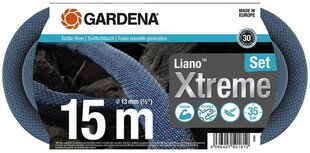 Tekstiililetkusetti Gardena Liano Xtreme, 15 m hinta ja tiedot | Puutarhaletkut, kastelukannut ja muut kastelutarvikkeet | hobbyhall.fi