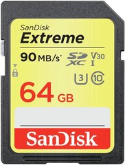 MEMORY SDXC 64GB UHS-3/SDSDXW6-064G-GNCIN SANDISK hinta ja tiedot | Kameran muistikortit | hobbyhall.fi