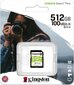 KINGSTON 512GB SDXC Canvas Select Plus muistitikku hinta ja tiedot | Kameran muistikortit | hobbyhall.fi