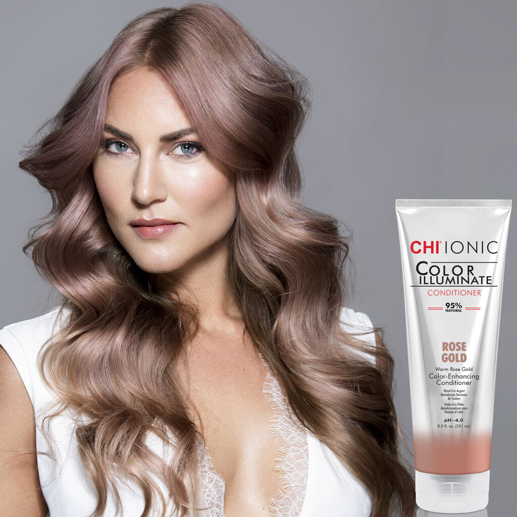 Väriä vahvistava hoitoaine värjätyille hiuksille CHI Ionic Color Illuminate Rose Gold, 251 ml hinta ja tiedot | Hoitoaineet | hobbyhall.fi