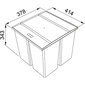 Franke jäteastia Sorter Easysort 45, 14,5l + 2 x 7,5l hinta ja tiedot | Roska-astiat | hobbyhall.fi