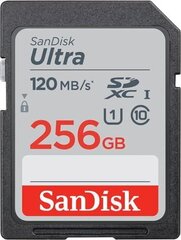 SDC-muistikortti SanDisk Ultra 256 GB: SDSDUN4-256G-GN6IN hinta ja tiedot | Kameran muistikortit | hobbyhall.fi