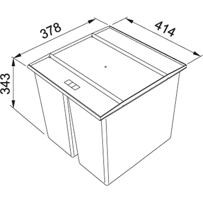 Franke jätesäiliö Sorter Easysort 45, 2 x 14.5l hinta ja tiedot | Roska-astiat | hobbyhall.fi