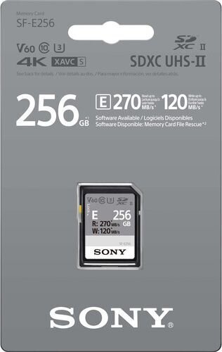 SDXC 256GB class 10 muisti Sony 256GB SF-E Series UHS-II hinta ja tiedot | Kameran muistikortit | hobbyhall.fi