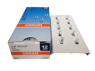 Osram auton polttimo, W2 x 4.6 12V 1.2W, 10 kpl / pakkaus hinta ja tiedot | Polttimot | hobbyhall.fi