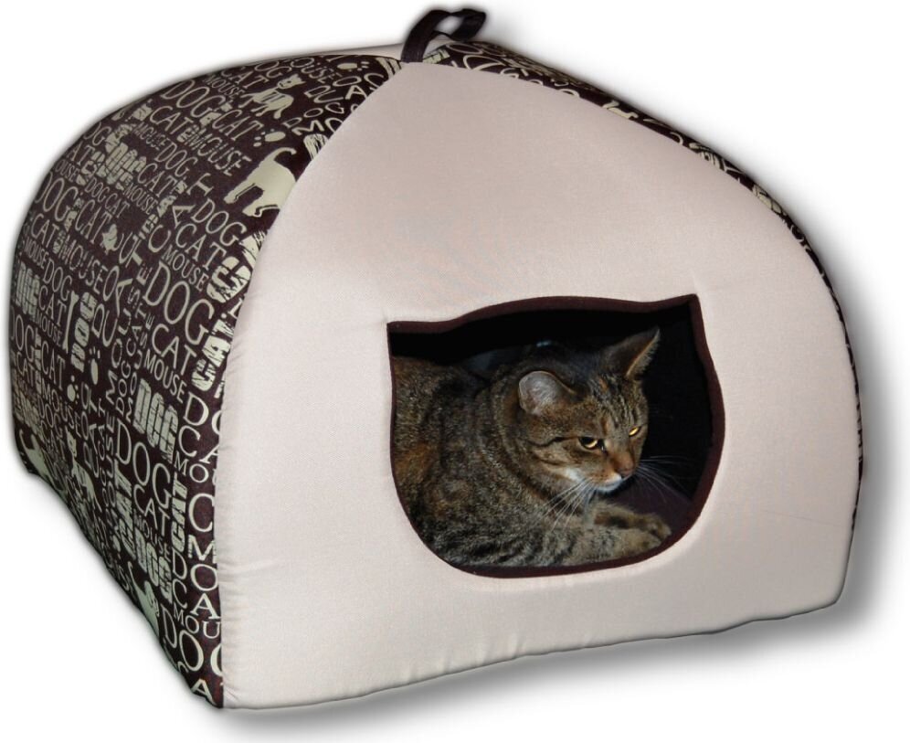 Hobbydog Igloo R2 - kissanmaja, 44x44x35 cm, ruskea hinta ja tiedot | Pedit ja pesät | hobbyhall.fi