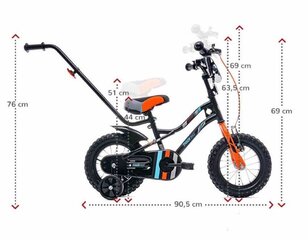 Lasten polkupyörä Sun Baby Tiger Bike 12, musta hinta ja tiedot | Polkupyörät | hobbyhall.fi