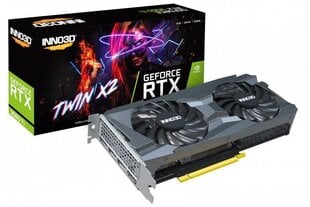 Inno3D GeForce RTX 3060 Ti Twin X2 LHR (N306T2-08D6-119032DH) hinta ja tiedot | Näytönohjaimet | hobbyhall.fi