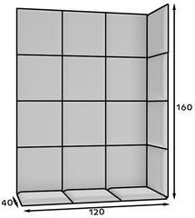 NORE Quadratta Monolith 76 -seinäpaneelisarja, sininen hinta ja tiedot | Pehmeät seinäpaneelit | hobbyhall.fi