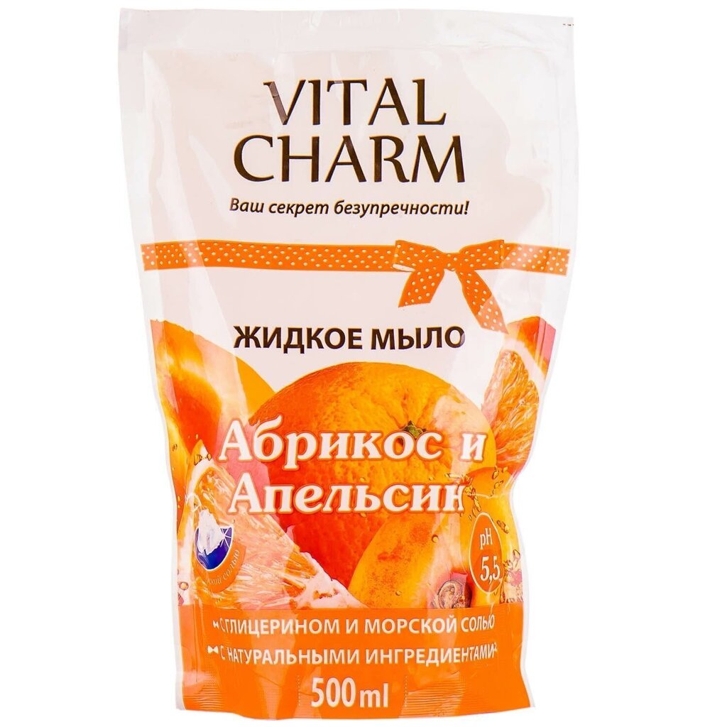 Nestesaippua Vital Charm Orange Apricot, 500 ml hinta ja tiedot | Saippuat | hobbyhall.fi