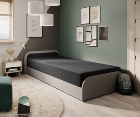NORE Parys Sawana 14 -sänky, 90x200 cm, musta/harmaa hinta ja tiedot | Sängyt | hobbyhall.fi