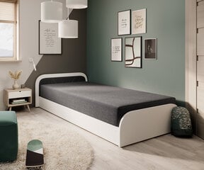 NORE Parys Sawana 05 -sänky, 90x200 cm, harmaa/valkoinen hinta ja tiedot | Sängyt | hobbyhall.fi