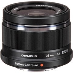 Olympus M.ZUIKO DIGITAL 25mm F1.8 (musta) hinta ja tiedot | Objektiivit | hobbyhall.fi