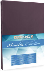 DecoKing Jersey Amelia Collection, muotoon ommeltu lakana, 100x200 cm, ruskea hinta ja tiedot | Lakanat | hobbyhall.fi