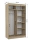 Adrk Furniture Toura -vaatekaappi, 120 cm, musta/valkoinen hinta ja tiedot | Kaapit | hobbyhall.fi