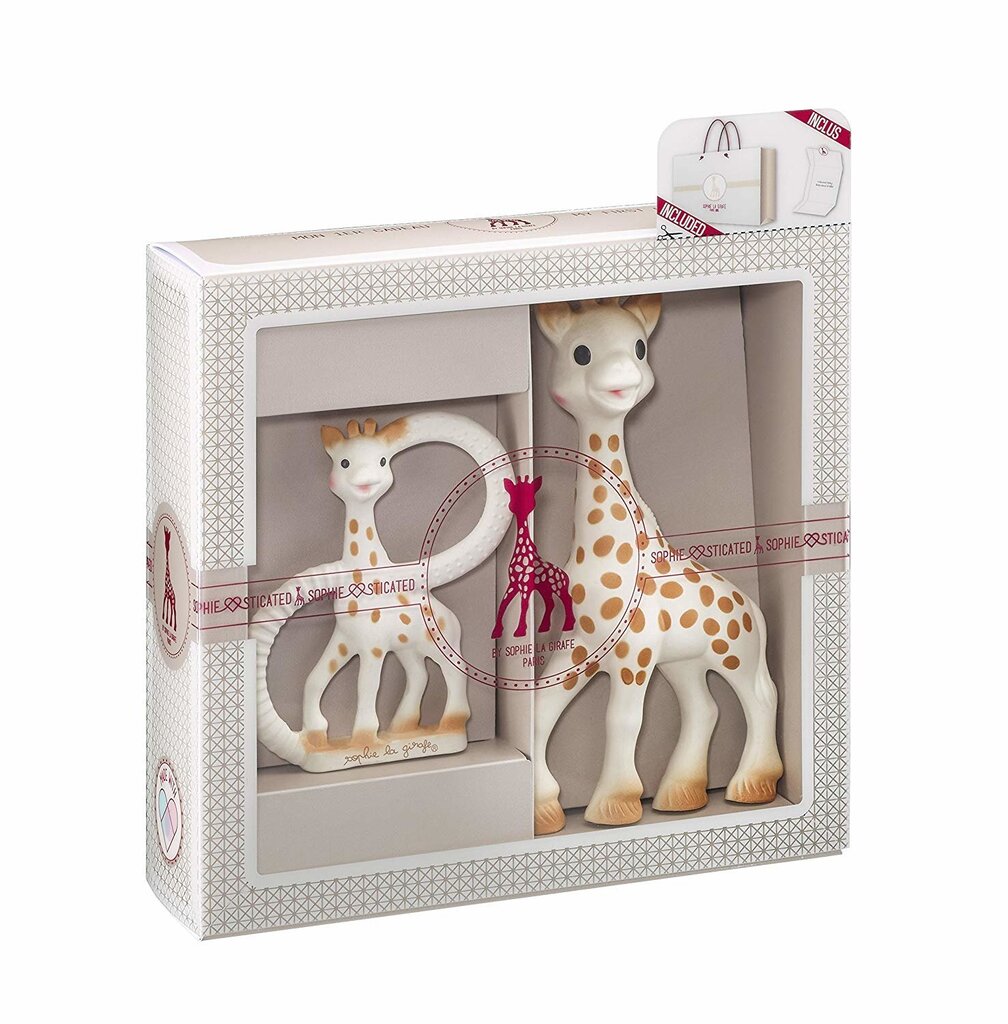 Rullasarja Sophie la Girafe purulelu + pururengas 000001 hinta ja tiedot | Vauvan lelut | hobbyhall.fi