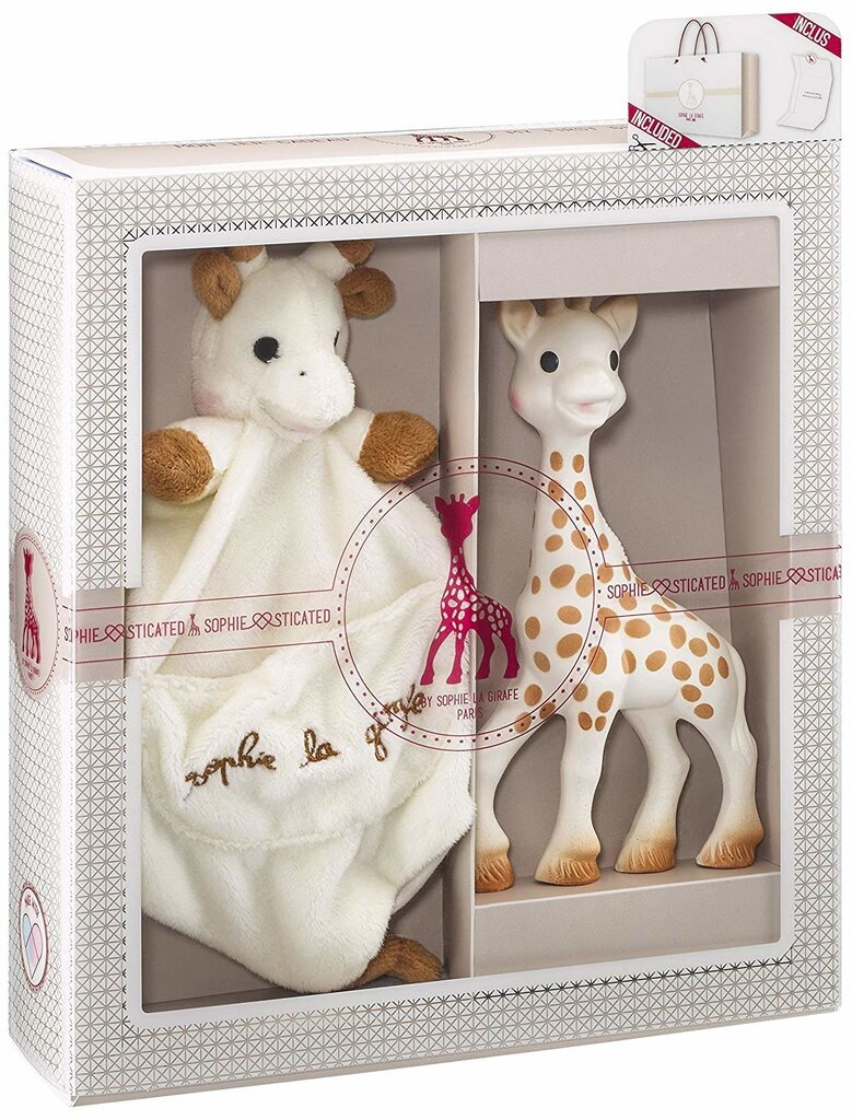 Vulli kirahvisetti purulelu Sophie la Girafe + pehmo 000003 hinta ja tiedot | Vauvan lelut | hobbyhall.fi