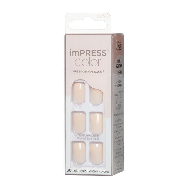 imPRESS Press-On Manicure Bare But Butter Short Nails Pink -itseliimautuvat tarrakynnet, 30 kpl / pakkaus hinta ja tiedot | Manikyyri- ja pedikyyritarvikkeet | hobbyhall.fi