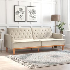 Mr. Kate Stella Vintage Coil -sohva, 203,5 x 82,5 x 85 cm, beige Moderni ja tyylikäs sohva. hinta ja tiedot | Sohvat ja vuodesohvat | hobbyhall.fi