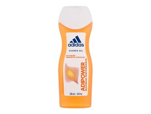 Suihkugeeli Adidas Power, 250 ml hinta ja tiedot | Suihkusaippuat ja suihkugeelit | hobbyhall.fi